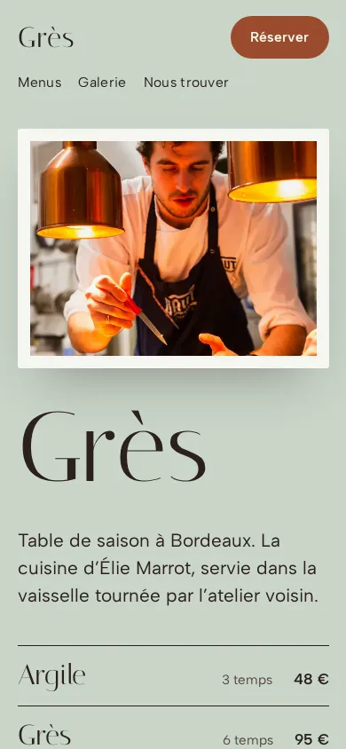Grès sur téléphone